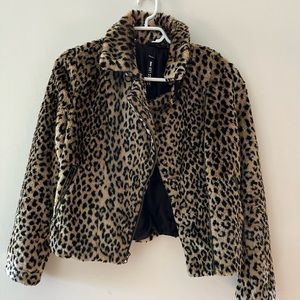 Design Lab Cheetah print bomber